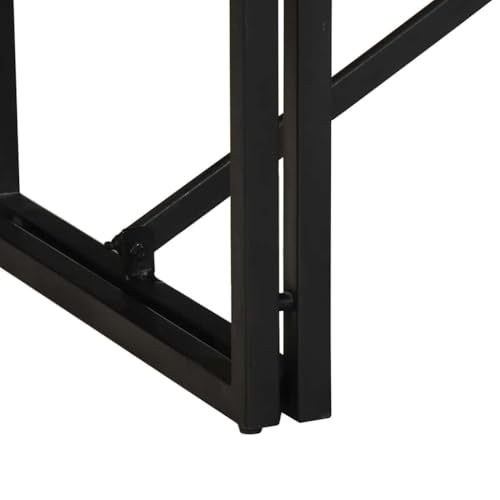 Table Basse 100x50x35 cm Bois de manguier Massif Brut, Table latérale, Table de Salon, Table d'accent, Bout de canapé, Table Centrale – Image 7