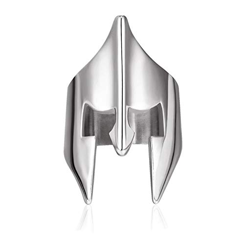 Asma Jewel House Mask Exquisite Silver Spartan Helmet Stainless Steel Ring For Men/Boys (9) (10) (B0CRF4664R) Amazon Price History, Amazon Price Tracker