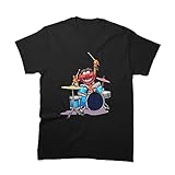 Men's Women's Shirt Animal Drummer The Show T-Shirt for Holiday Father's Mother's Day T-Shirt Multicolor