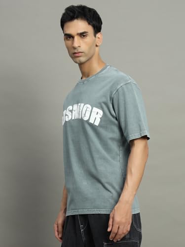 Image of Grey Acid Wash T-Shirt
