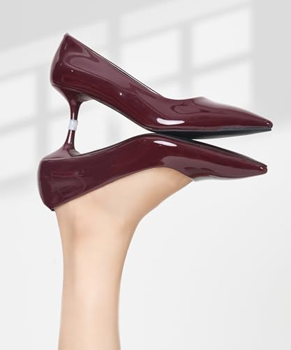 Image of JM LOOKS Women Pointed Toe Kitten Heel Pumps for Office, Formal Meetings and Everyday Wear