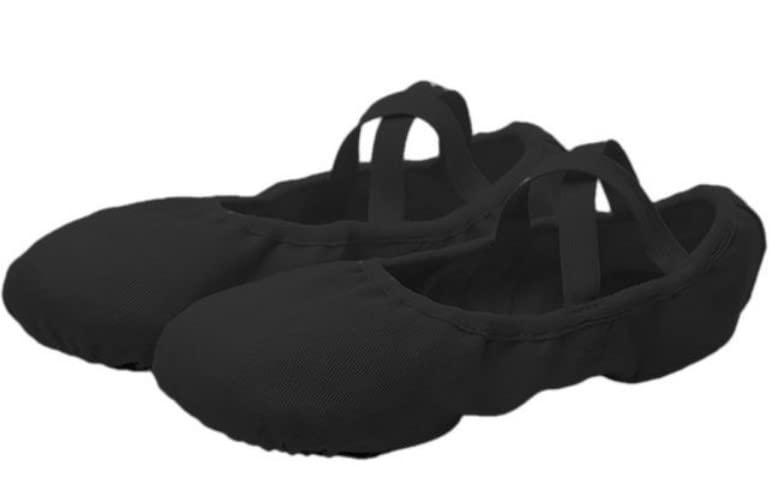 IKAANYAFlat Unisex Stretch Canvas Split Sole Ballet Flats Shoes for Dance or Yoga