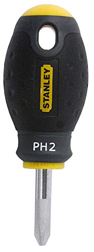 Stanley 1-65-407 Tournevis Phillips Boule Ph2 - 30 Mm - Gamme FatMax - Fabriqués En France - Lame En Acier - Sablage De L'Empreinte - Poignée Soft Grip - Liaison Quasi Incassable - Anticorrosion