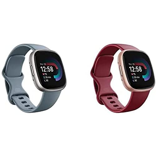 Fitbit Versa 4 Bundle montre GPS avec suivi cardiaque et analyse du sommeil