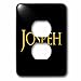 3dRose Jospeh known baby boy name in the USA. Yellow, black... - Light Switch Covers (lsp-376570-6)