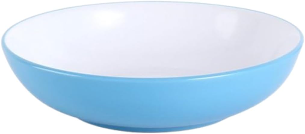 Ceramic Dinner Bowls, 4 Pieces - Multicolor Stripe (Red)