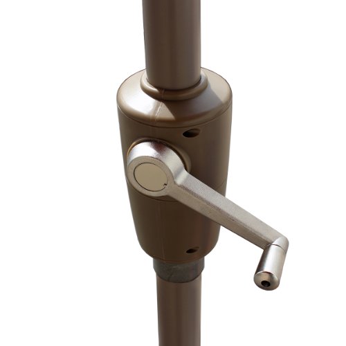 Comfort Classics Inc. 9Ft. Market Umbrella, Crank Lift, Push Button Tilt, 8 Ribs -Plus Free Protective Umbrella Cover #TOP3