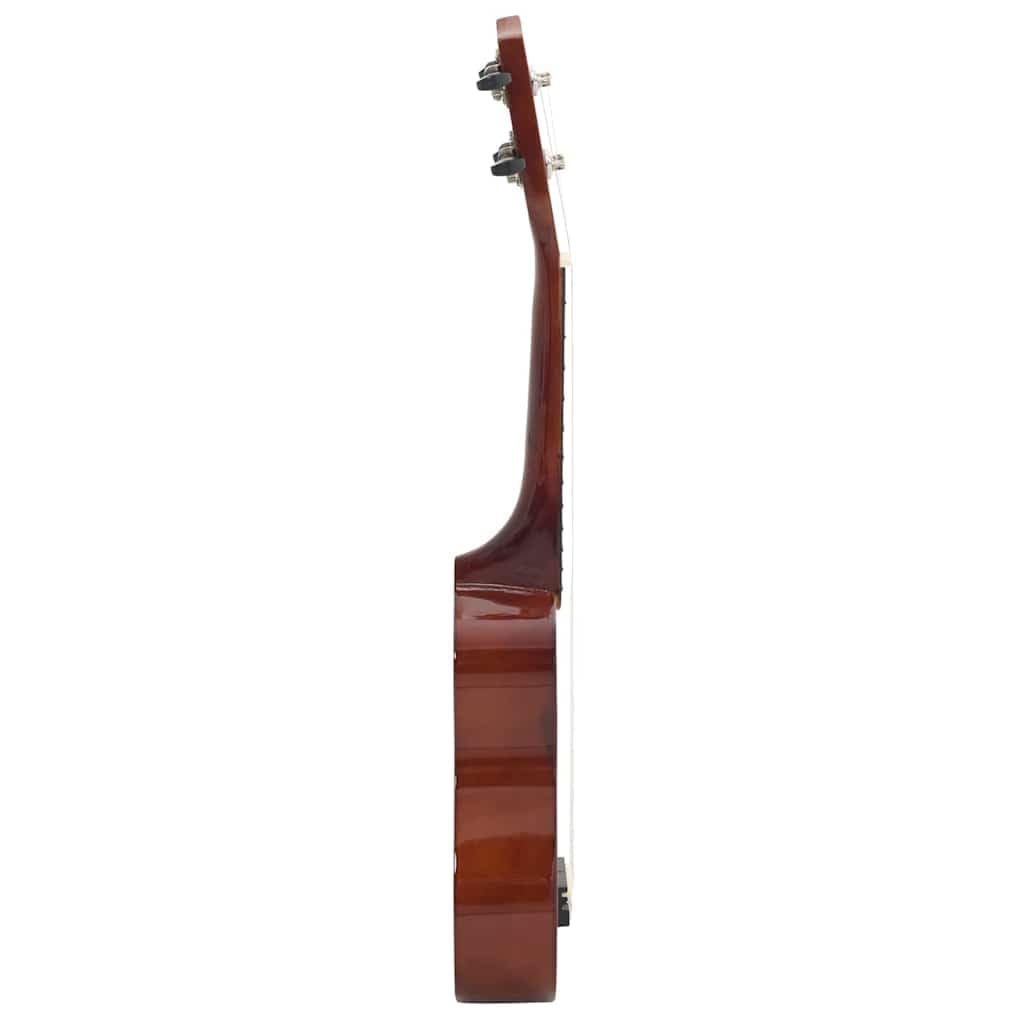 Sopran Ukulele Set für Kinder mit Tasche aus dunklem Lindenholz 21 Zoll, inklusive 2 Plektren, Griffbrett und Steg, ideal für Anfänger, Konzert und Orchester