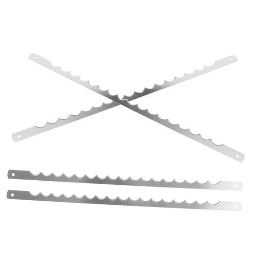 POPETPOP 4 pièces Lames de Scie Trancheuse Métal Antiadhésives pour Machine à Découpe Facile et Précise pour Gâteaux Pâtisseries et Toasts Lame Boulanger Serrée
