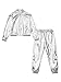 TiaoBug Kids Boys Girls Jazz Hip Hop Dance Costumes Shiny Metallic Long Sleeves Bomber Jacket Pants Dancewear Set Silver 14 Years