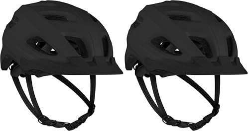 Image of Retrospec Lennon Adult Bike Helmet with LED Safety Light Adjustable Dial & Removable Visor - Adjustable Bicycle Cycling Helmet for Men & Women