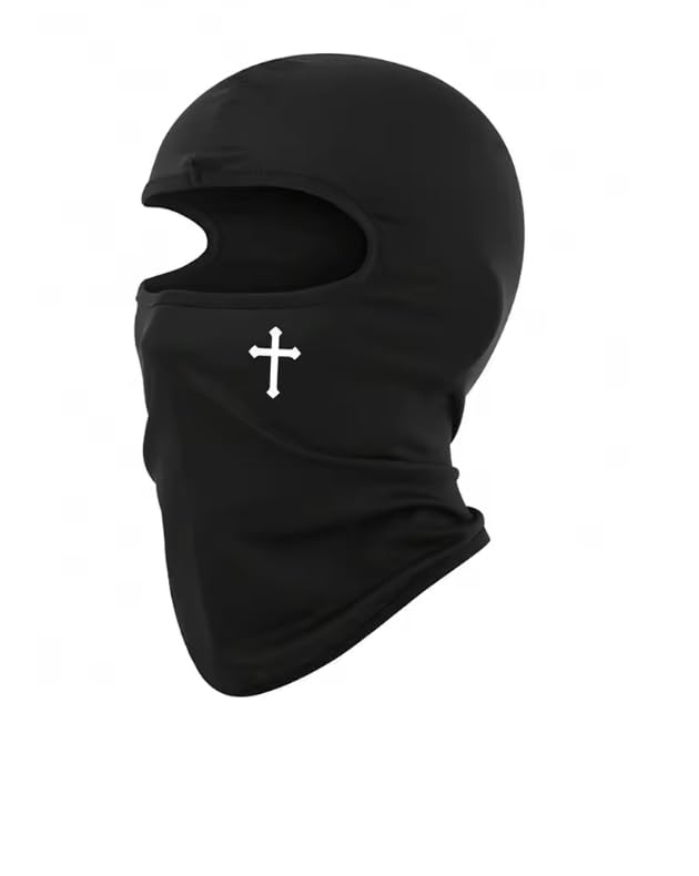 Cagoule blanche taille unique pour protéger le visage du vent glacial