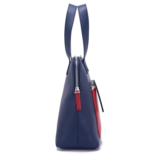 Image of Nautica Brand Printed Satchel Handbag For Women | Spacious Compartment with Zipper | Handbag For Women | Stylish Branded Stachel Bag For Women | Detachable & Adjustable Strap | Idle Size