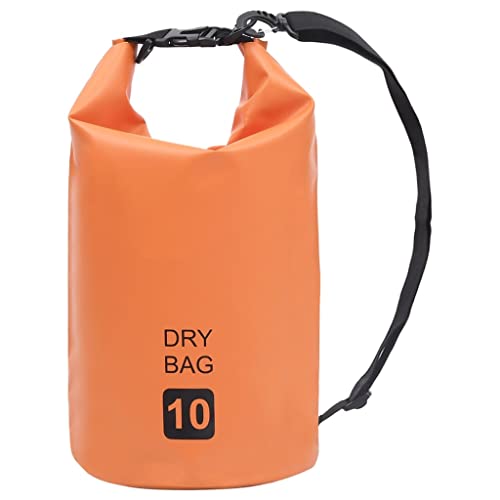 aphrophina Waterproof Dry Bag for Outdoor Adventures, Protects Valuables from Elements, Lightweight 2.6 Gallon Capacity, Orange and Black