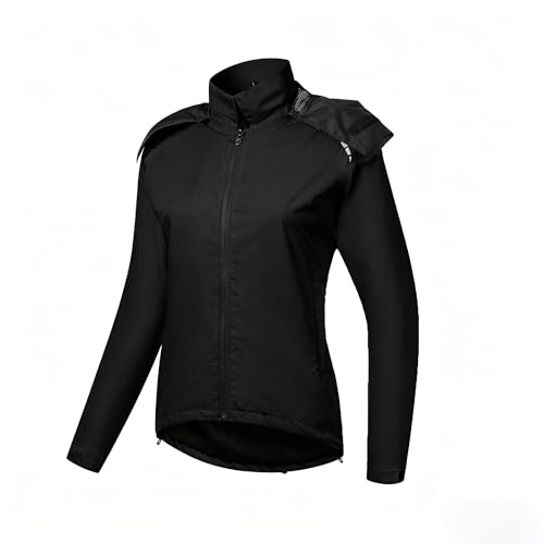 Veste de course légère pour femme respirante et coupe-vent avec poches