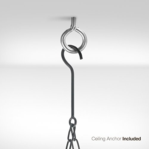 Sorbus® Pot And Pan Rack For Ceiling With Hooks — Decorative Oval Mounted Storage Rack — Multi-Purpose Organizer For Home, Restaurant, Kitchen Cookware, Utensils, Books, Household (Hanging Black) #TOP5