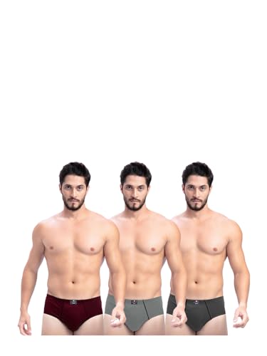Image of Milton Mens Pure Cotton Solid Briefs with Inner Elastic|Premium Soft Breathable Underwear for Men|Comfort-Fit Waistband for All-Day Wear|Multi-Color, Color Name May Vary as per Availability|Pack of 3