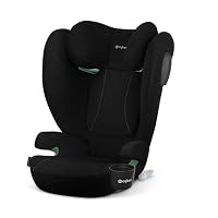 CYBEX Silver Kinder-Autositz Solution B4 i-Fix, Inkl. Getränkehalter, Für Autos mit und ohne ISOFIX, Ab ca. 3 bis 12 Jahre (100 - 150 cm), Ab ca. 15-50 kg, Volcano Black – Ansicht 1