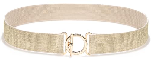 Glamorstar Elastic Belts for Women Skinny Stretchy Waist Belts for Dresses