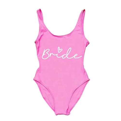 Maillot de bain pour femmes rose-a imprimé evjf et maillot de bain d’été régulier