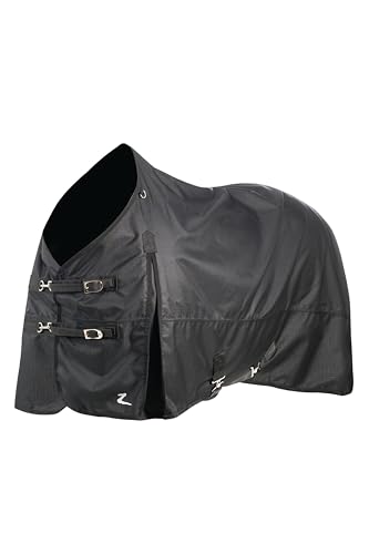 Horze Nevada Medium Weight 1200D Waterproof Horse Turnout Blanket (200g Fill) - Black - 78 in