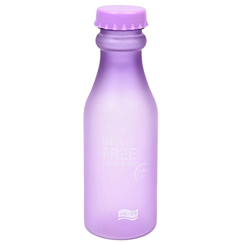 Iycorish 550ml 23oz BPA Free Cycling Bicycle Bike Sports Unbreakable Plastic Water Bottle Purple