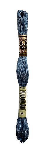 Image of DMC 6-Strand Embroidery Cotton Bundle - Antique Blue Color Family -6 Skeins of Thread - 8.7yd Skeins