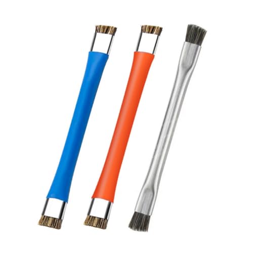 Phone Motherboard IC Cleaning Brush,3pcs Anti-Static Brush, Horse Hair Bristles, Double Ended,Safe Brush Motherboard Cleaning Tools for Keyboards, Cell Phone Parts, Computer Fans