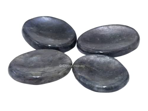 Image of Crystal Heaven IoliteThumb Worry Pebbles Stones For Anxiety Stress Relief Massage - Aaa Grade Original Healing Gemstone Agate Rubbing Stone For Yoga Meditation Spiritual Reiki Feng Shui