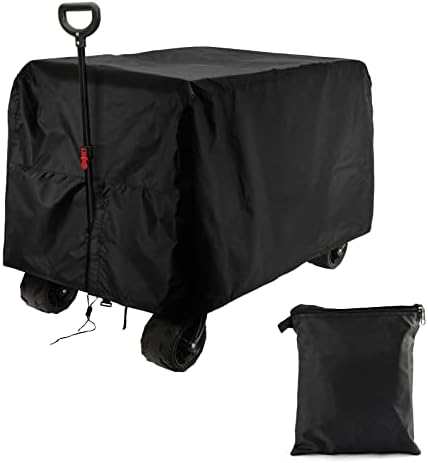 RitPin Cover for Folding Utility Wagon Cart, 420D Heavy Duty Outdoor Collapsible Garden Wagon Cart Cover, Waterproof Dustproof UV Resistant