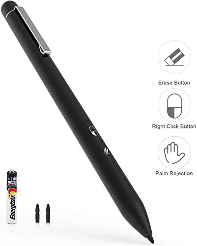 AWAVO Surface Pen Microsoft Certified, Stylus Pen with Palm Rejection, 2 Replacement Tips