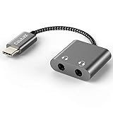 Cubilux USB C イヤホン 分岐 アダプタ Type-C デュアル 3.5mm ジャック オーディオ 共有 変換 アダプタ iPhone 16/15/15 Pro Max、iPad Pro 13/12.9/11、iPad Air 13/第5/第4世代 など対応