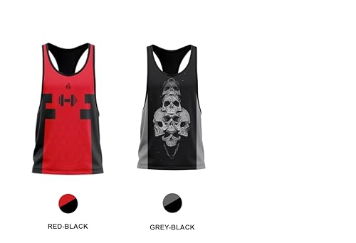 Image of AKIBA Mens Printed Fitness Workout Stringers Gym Stylish Vests