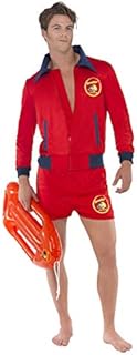 Smiffys Officially Licensed Baywatch Lifeguard Costume, Red, M - Size 38"-40"