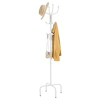 FAVOOSTY Coat Rack Stand with 12 Hooks, Free standing Clothes Clothing Rack with Umbrella Holder, Hats, Bags for Hallway Bedroom Living Room Office