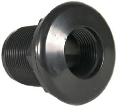 JT Manufacturing Bulkhead 1-1/2" Thread x Slip, Black