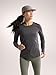 Arc'teryx Taema Crew Neck Long Sleeve Shirts for Women | Quick Dry Long Sleeve Workout Shirts - Hiking Running Fitness Tops | Black Heather, Small