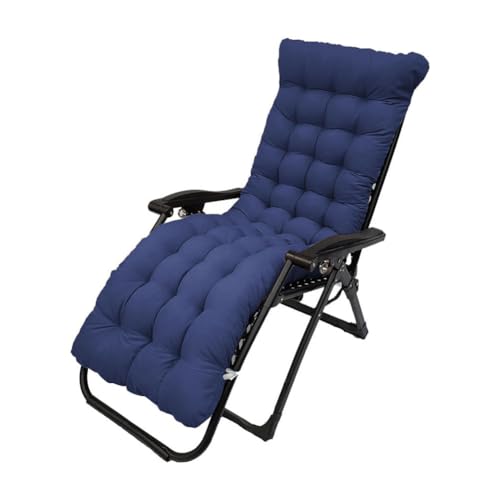 Patio Chaise Lounger Cushion,61in Lounge Chair Recliners Chair Cushions,Thicker Padded Chaise Lounger Swing Bench Cushion for Outdoor Indoor Home Office (Navy Blue)