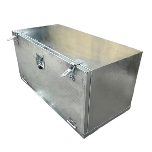 GMBAYUE Werkzeugbox Alu, Transportbox, Wasserfeste Deichselbox, Werkzeugkasten zur Aufbewahrung, Werkzeugkasten für Nutzanhänger für LKW, Pickup, Wohnmobil, Anhänger(100x50x50cm/39.5x19.5x19.5in)