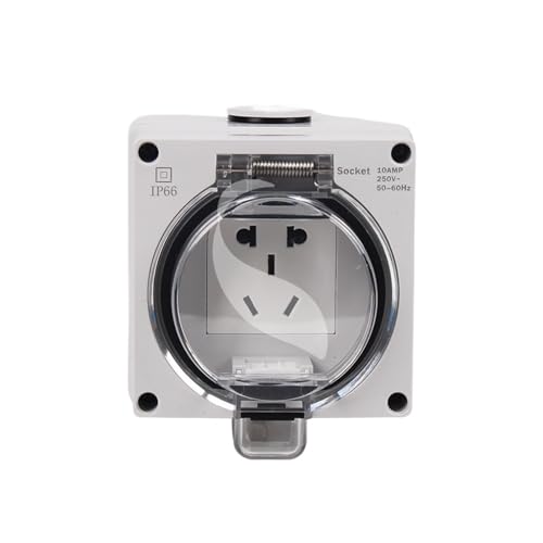 Prise étanche IP66 SPL66 en plastique renforcé 5 trous 10A 250V avec coupure d'isolement