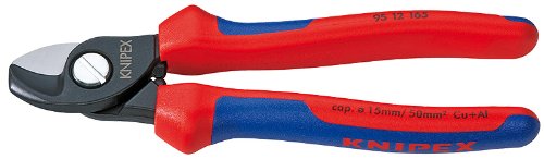 KNIPEX Tools - Cable Shears, Twin Cutting Edge, Multi-Component (9512165SBA)