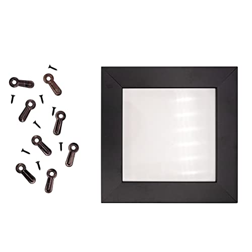 Image of 1 inch Black Photo Frame Turn Button Fasteners with Screws Pack of 10 Picture Frame Hardware Backing Clips