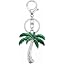 Green Palm Tree-silver Plated
