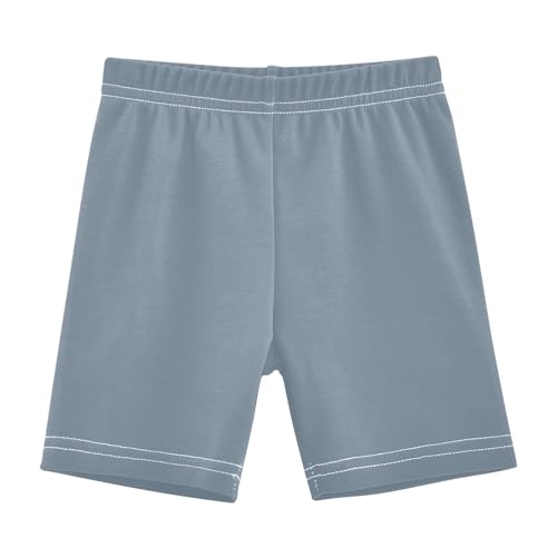 CHIFIGNO - Pantalones cortos de bicicleta para niñas, pantalones cortos de algodón, para debajo del vestido, color gris pizarrón claro, Gris pizarra claro., 5 Años