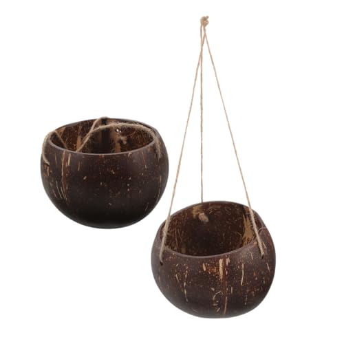 ORFOFE 2 pezzi Fioriera Sospesa in di Cocco Naturale Vasi Appesi Resistenti e Impermeabili per Piante da ed Esterno Decorazione per e