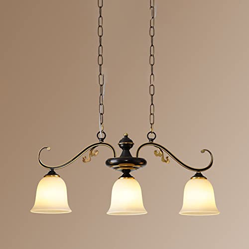 Lampe Suspendue réglable Vintage en Bande de Laiton E27