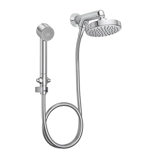 1. Ducha de Parede com Desviador e Ducha Manual Flex Cromada - Deca