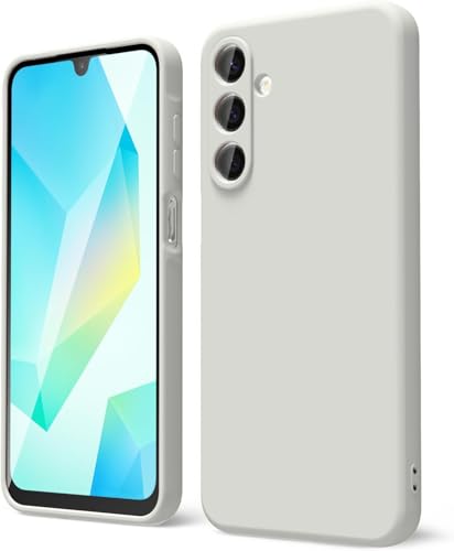 Image of DIZORO Microfiber Candy Case for Samsung M16 5g / F16 5g Smooth Touch Cushion Liquid Soft Silicone Gel Rubber Phone Cases Non-Slip Full Body Protective Shockproof Back Cover- Stone Grey