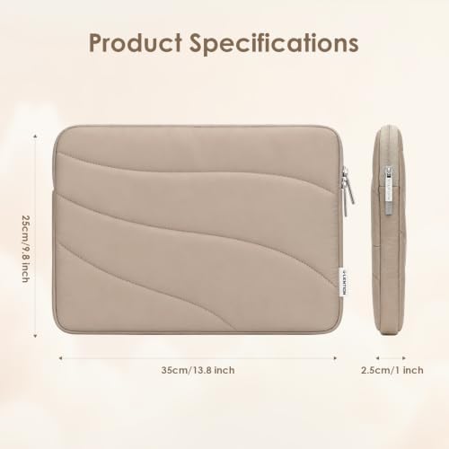LENTION 14" Cloud Puffy Laptop Sleeve, Water-Resistant Shock-Absorbing Case - 1