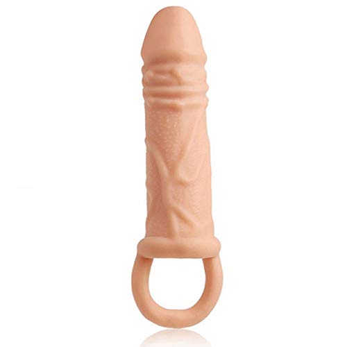 Capa Peniana Extensora com Anel para Escroto FanLe 14 cm x 4,6 cm